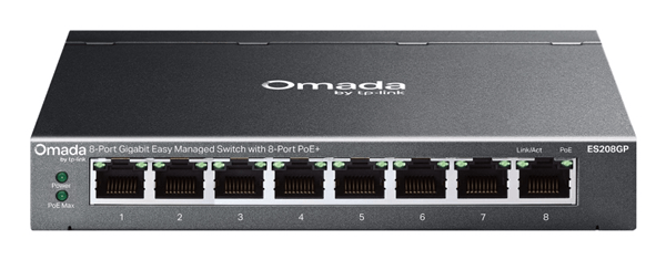 SWITCH OMADA TP-LINK ES208GP 8-PORT GIGABIT EASY MANAGED WITH 8-PORT POE+