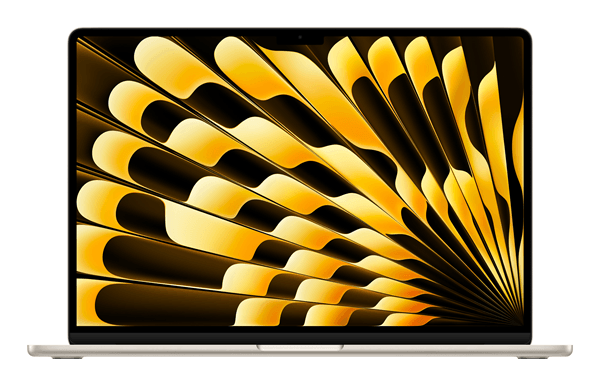 MacBook Air de 15 pulgadas: Chip M4 de Apple con CPU de 10 núcleos y GPU de 10 núcleos, 16 GB, 256 GB SSD Starlight