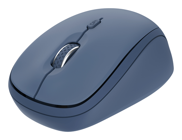 MOUSE TRUST WIRELESS Y BLUETOOTH YVI+ AZUL 1600DPI AJUSTABLE 3 BOTONES 3 DISPOSITIVOS