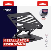 Miniatura 10 de SOPORTE DE PORTATIL TRUST ZEFF METALICO COLOR NEGRO PLEGABLE GIRATORIO HASTA 16" 10Kg