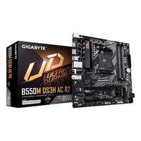 Miniatura 1 de GIGABYTE AMD  B550M DS3H AC R2 Placa base - Procesadores AMD Ryzen 5000, VRM de 5+3 fases, hasta 4733 MHz DDR4 (O.C.), 1x M.2 PCIe 4.0 + 1x M.2 PCIe 3
