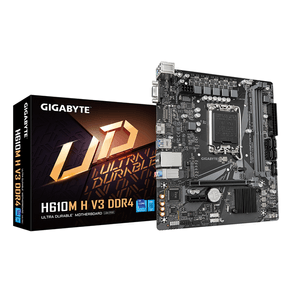 GIGABYTE-Intel--H610M-H-V3-DDR4-Placa-base---Compatible-con-procesadores-Intel-Core-14th-CPUs-4-1-1-Hybrid-Phases-Digital-VRM-up-to-3200MHz-DDR4-1xPCIe-3.0-M.2-GbE-LAN-USB-3.2-Gen-1-LGA-1700
