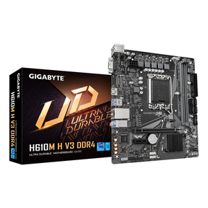 GIGABYTE-Intel--H610M-H-V3-DDR4-Placa-base---Compatible-con-procesadores-Intel-Core-14th-CPUs-4-1-1-Hybrid-Phases-Digital-VRM-up-to-3200MHz-DDR4-1xPCIe-3.0-M.2-GbE-LAN-USB-3.2-Gen-1-LGA-1700
