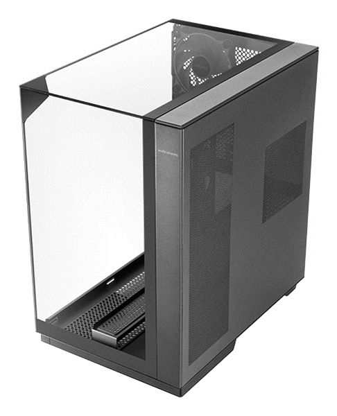 CAJA ATX SEMITORRE GAMING MARS GAMING MC3GF TRIPLE CRISTAL TEMPLADO ARGB GPU 383mm 1x3.5 3x2.5 NEGRO