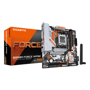 GIGABYTE-AMD--B850M-FORCE-WIFI6E-Placa-Base-–-Compatible-con-procesadores-AMD-Ryzen-serie-9000-VRM-digital-de-8-2-2-fases-hasta-9600-MHz-DDR5--OC--1-x-M.2-PCIe-5.0---2-x-M.2-PCIe-4.0-Wi-Fi-6E-LAN-2.5-GbE-USB-3.2-Gen-2-Socket-AM5