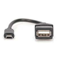 Miniatura 3 de USB 2.0 adapter cable  OTG  type mini B - A M/F  0.2m  USB 2.0 conform  bl