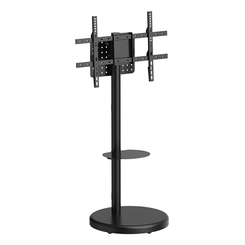 AISENS Soporte de suelo con rueda  bandeja para DVD para monitor TV 50kg de 37 86  Negro