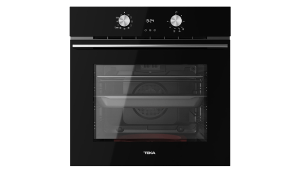 HORNO TEKA HLB 8408 S CRISTAL CON VAPOR MULTIFUNCION NEGRO
