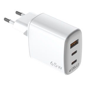 CARGADOR-GAN-1USB-2USBC-65W-WH