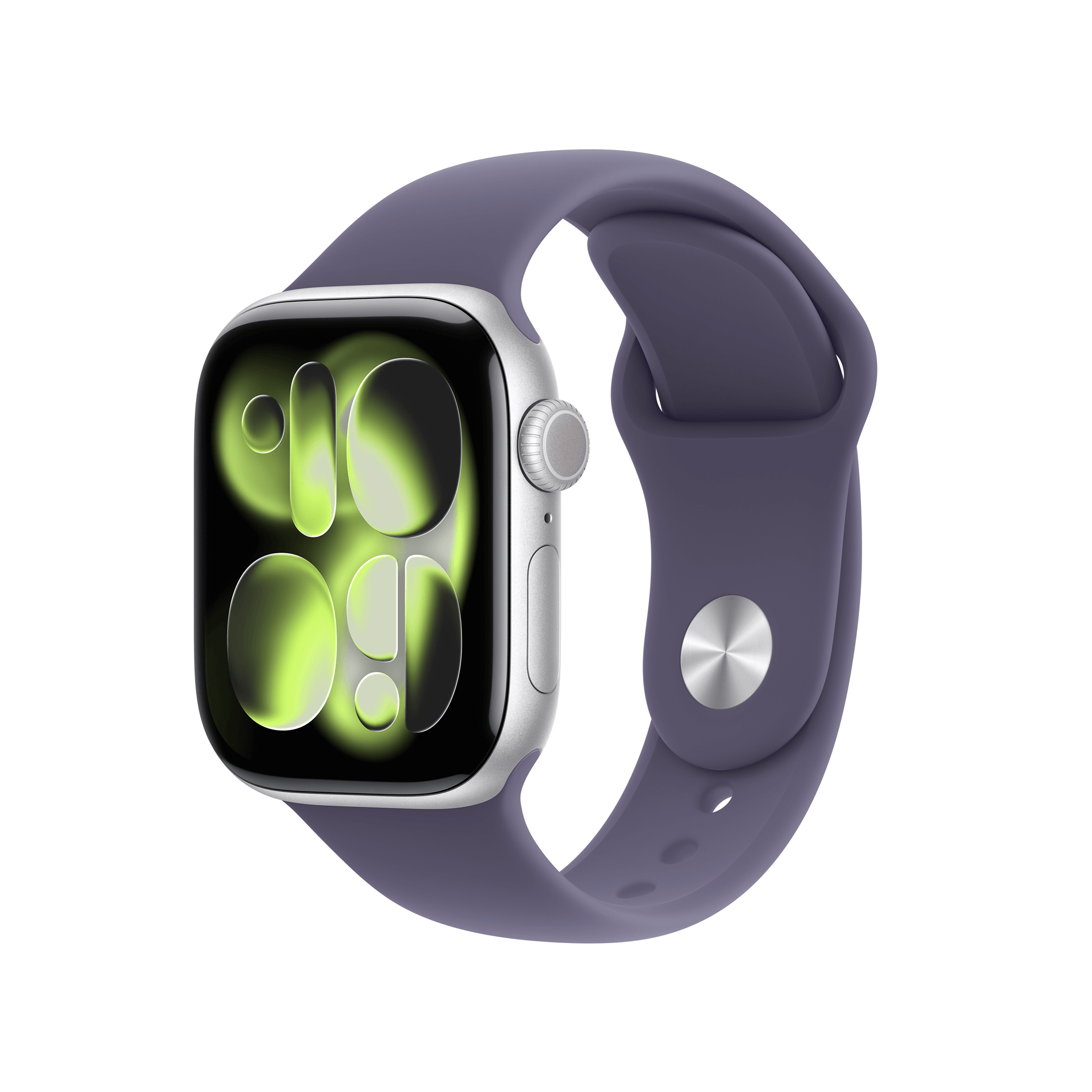 Apple Watch Series 11 GPS 42mm Silver Aluminium Case with Purple Fog Sport Band - S/M