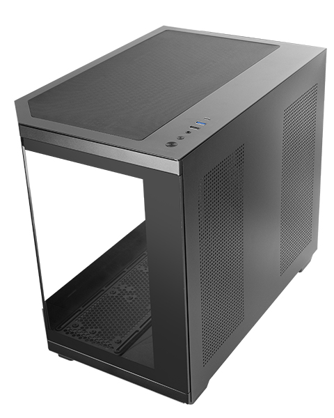 CAJA MICROATX GAMING MARS GAMING MC3TCOREM TRIPLE CRISTAL TEMPLADO GPU 415mm 2x3.5 3x2.5 NEGRO