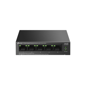 SWITCH-NO-GESTIONABLE-TP-LINK-LS105GP-LITEWAVE-5P-GIGA-SOBREMESA-CARCAS-DE-METAL-4P-PoE-