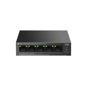 SWITCH-NO-GESTIONABLE-TP-LINK-LS105GP-LITEWAVE-5P-GIGA-SOBREMESA-CARCAS-DE-METAL-4P-PoE-