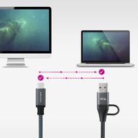 Miniatura 5 de Nanocable Cable USB3.2 100W USB-C+A/USB-C 2 M