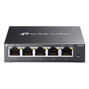 SWITCH-GESTIONABLE-TP-LINK-ES205G-OMADA-5x-RJ45-1Gb-FACIL-GESTION-CARCASA-METALICA-VLAN-QoS