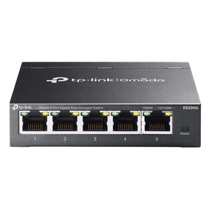SWITCH-GESTIONABLE-TP-LINK-ES205G-OMADA-5x-RJ45-1Gb-FACIL-GESTION-CARCASA-METALICA-VLAN-QoS