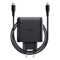 Miniatura 4 de CARGADOR USB GAN TRUST MAXO 65W 2xUSB-C INCLUYE CABLE USB-C 2m COLOR NEGRO