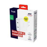 Miniatura 8 de CARGADOR USB GAN TRUST MAXO 65W 2xUSB-C INCLUYE CABLE USB-C 2m COLOR BLANCO