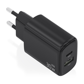 CARGADOR-AISENS-GAN-30W-1XUSB-C-PD3.0-QC4.0-1XUSB-A-QC3.0-NEGRO