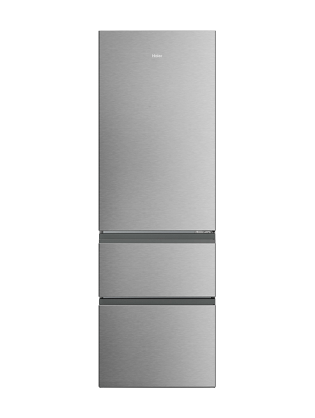 FRIGORIFICO COMBI HAIER HTR3618CNMG NOFROST C ALTO 185 CM APROX. ANCHO 59.5 CM APROX. TITANIO