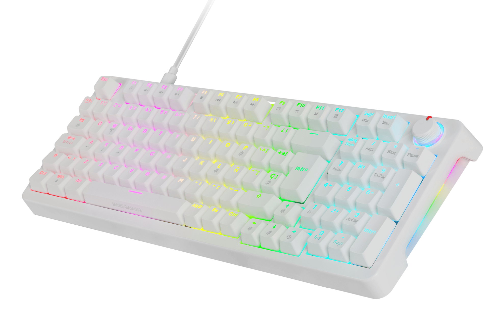 Mars Gaming Tecl. MKPROWYES SilentSwitch RGB White