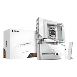 Placa-AMD--GIGABYTE-X870-AORUS-STEALTH-ICE-Placa-Base-–-Compatible-con-procesadores-AMD-Ryzen-9000-VRM-digital-de-16-2-2-fases-hasta-8200-MHz-DDR5--OC--2-x-PCIe-5.0---2-x-PCIe-4.0-Wi-Fi-7-LAN-5-GbE-USB-4-Socket-AM5