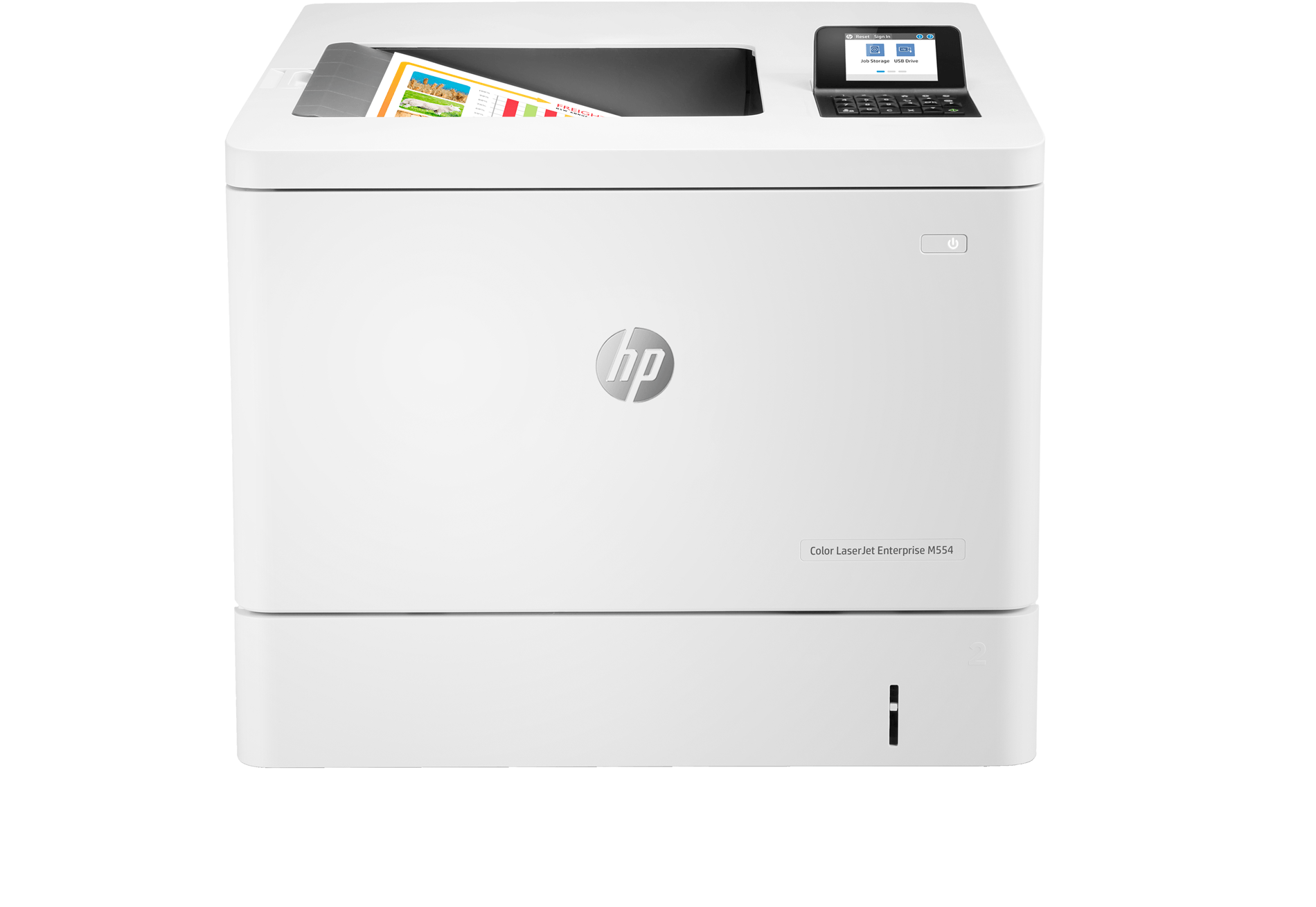 HP Color LaserJet Enterprise Impresora HP Color LaserJet Enterprise M554dn, Estampado, Impresión desde USB frontal