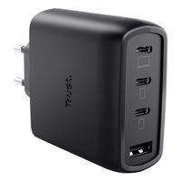 Miniatura 4 de CARGADOR USB GAN TRUST MAXO 65W 3xUSB-C PD 1xUSB-A INCLUYE CABLE USB-C 2M NEGRO