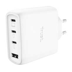 CARGADOR USB GAN TRUST MAXO 65W 3xUSB-C PD 1xUSB-A INCLUYE CABLE USB-C 2M BLANCO