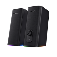 ALTAVOCES 2.0 BLUETOOTH TRUST CETIC 24970 18W COLOR NEGRO BT Y JACK 3.5mm CONTROL DE VOLUMEN ALIMENTADO POR USB