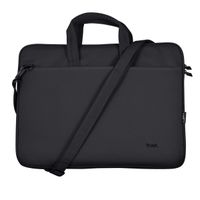 Miniatura 3 de MALETIN TRUST BOLOGNA ECO PARA PORTATILES HASTA 16" - COMPARTIMENTO PRINCIPAL ACOLCHADO - COLOR NEGRO 24447