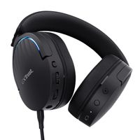 Miniatura 5 de HEADSET BLUETOOTH TRUST GAMING FAYZO GXT 491 NEGRO 24901 BT Y USB 2.4Ghz MICROFONO DESMONTABLE Y FLEXIBLE CARGA USB-C CONTROLES EN LA OREJA RGB