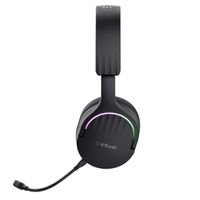 Miniatura 7 de HEADSET BLUETOOTH TRUST GAMING FAYZO GXT 491 NEGRO 24901 BT Y USB 2.4Ghz MICROFONO DESMONTABLE Y FLEXIBLE CARGA USB-C CONTROLES EN LA OREJA RGB