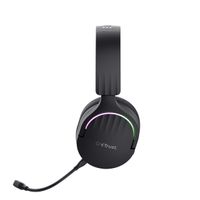 Miniatura 8 de HEADSET BLUETOOTH TRUST GAMING FAYZO GXT 491 NEGRO 24901 BT Y USB 2.4Ghz MICROFONO DESMONTABLE Y FLEXIBLE CARGA USB-C CONTROLES EN LA OREJA RGB