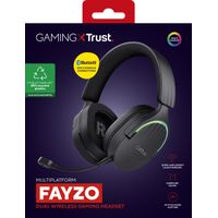Miniatura 15 de HEADSET BLUETOOTH TRUST GAMING FAYZO GXT 491 NEGRO 24901 BT Y USB 2.4Ghz MICROFONO DESMONTABLE Y FLEXIBLE CARGA USB-C CONTROLES EN LA OREJA RGB
