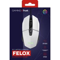 Miniatura 8 de MOUSE TRUST GAMING RGB GXT 109W FELOX 25066 COLOR BLANCO ILUMINACION LED 6 BOTONES CABLE 150cm