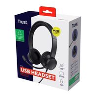 Miniatura 7 de HEADSET TRUST AYDA 25089 USB ADAPTADOR USB-C MICROFONO PLEGABLE CON CANCELACION DE RUIDO DIADEMA AJU