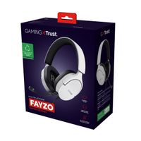 Miniatura 8 de HEADSET TRUST GAMING GXT 489 BLANCO FAYZO 25210 MICROFONO DESMONTABLE PLEGABLE CABLE TRENZADO 1,2m JACK 3.5mm CONTROL REMOTO