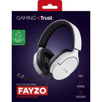 Miniatura 9 de HEADSET TRUST GAMING GXT 489 BLANCO FAYZO 25210 MICROFONO DESMONTABLE PLEGABLE CABLE TRENZADO 1,2m JACK 3.5mm CONTROL REMOTO