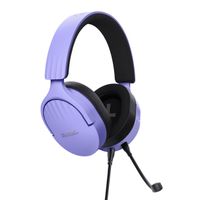 Miniatura 4 de HEADSET TRUST GAMING GXT 489 MORADO FAYZO 25301 MICROFONO DESMONTABLE PLEGABLE CABLE TRENZADO 1,2m JACK 3.5mm CONTROL REMOTO
