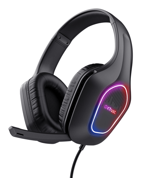 HEADSET TRUST GAMING GXT416 ZIROX CONEXION AUDIO Y MICROF DE 3,5 MMN PUERTO USB-A PARA LA ILUMIN
