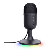Miniatura 3 de MICROFONO TRUST GXT 234 YUNIX NEGRO USB CABLE 180cm RGB SALIDA AURICULARES BOTON MUTE