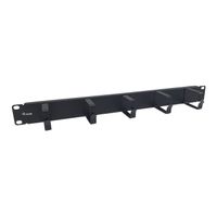 Miniatura 4 de PANEL ORGANIZADOR DE CABLES COLOR NEGRO 1U PARA ARMARIO RACK GUIAS METALICAS