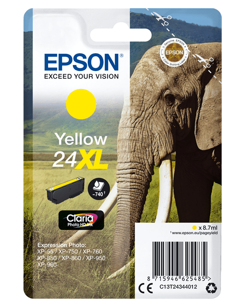claria photo hd ink 24xl yel