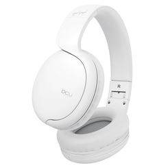 AURICULARES DE DIADEMA DCU BLANCO PLEGABLE CON JACK BLUETOOTH