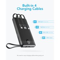 Miniatura 6 de Veger VG W2059 Power Bank 20 000 mAh Con 4 cables USB C Micro USB 8 Pin USB A