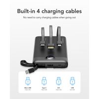 Miniatura 10 de Veger VG W2059 Power Bank 20 000 mAh Con 4 cables USB C Micro USB 8 Pin USB A