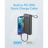 Miniatura 19 de Veger VG W2059 Power Bank 20 000 mAh Con 4 cables USB C Micro USB 8 Pin USB A