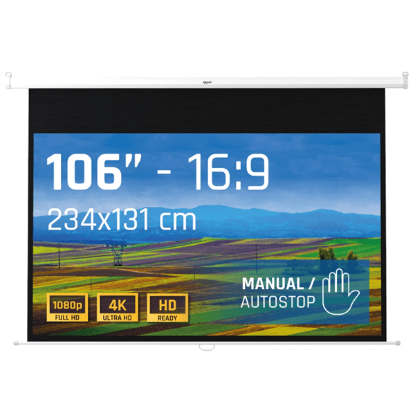 iggual Pantalla manual 16:9 106 234x131 cm