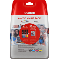 PACK CARTUCHOS CANON CYAN/MAGENTA/AMARILLO/NEGRO CLI-551XL FOTOGRAFICO VALUE